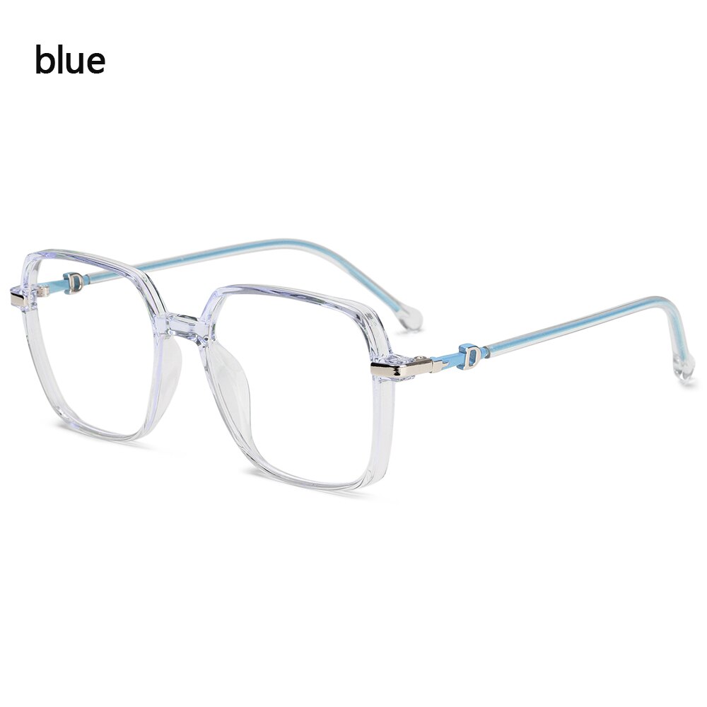Ultralight Platte Spiegel Brillen Computer Bril Transparant Frame Brillen Stralingsbescherming Vision Care Anti Blauw Stralen: blue1