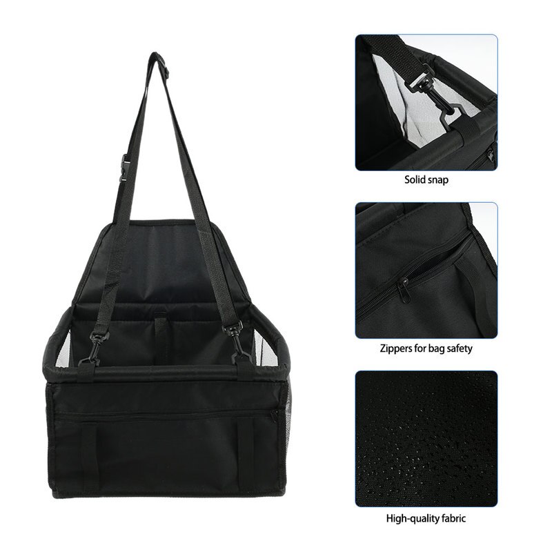 Folding Dog Carrier Kennel Seat Booster Pets Travel Protector Dog Car Seat Cover Basket with Mesh Hanging Bag for Puppy Cats
