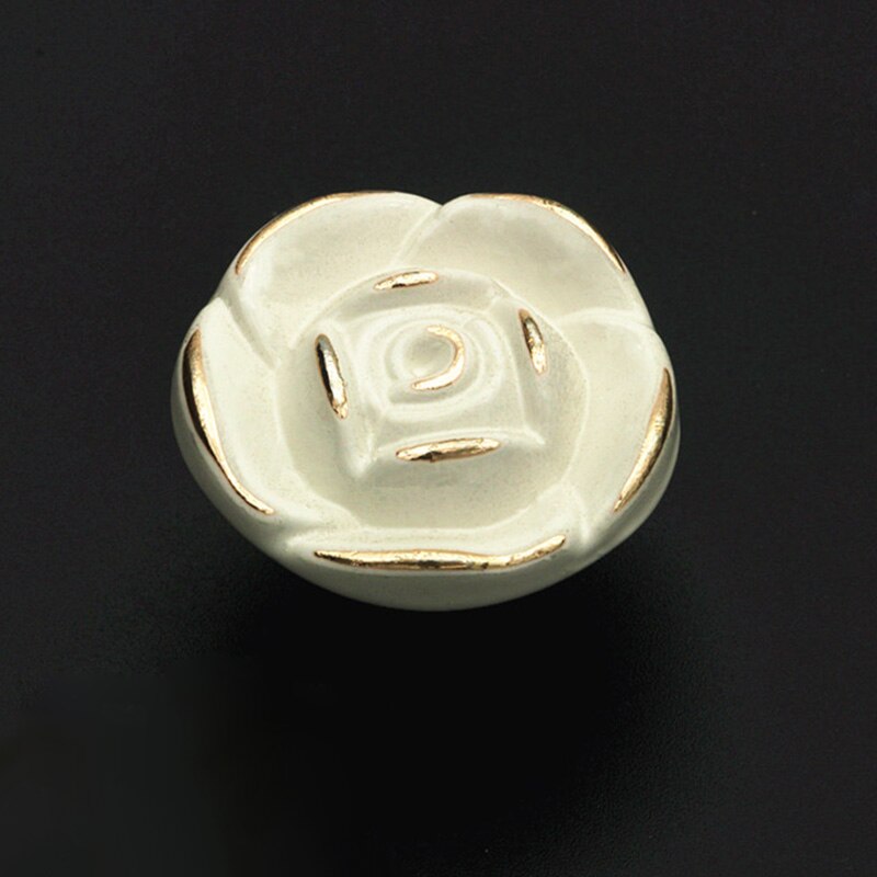 Vintage Roses Flower Shape Alloy Cabinets Knobs & Knobs Furniture Handles Door Knob Cabinet Drawer Pull Handle for Home Hardware: E