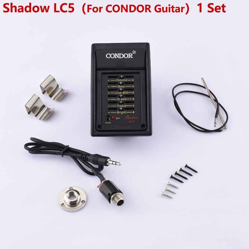 Genuine Germany Shadow P4 / LC5 EQ Acoustic Guitar Pickup Preamp Wide Pickup: Yellow