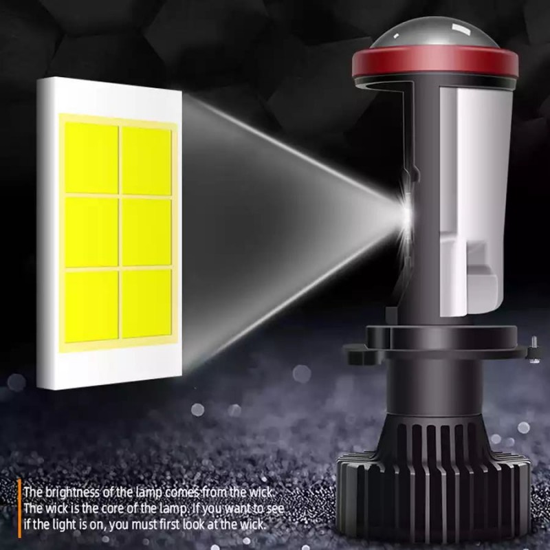 Y8 H4 LED Headlights car H4 Mini Projector Lens 6000K Super Bright 30000LM High Low Beam Auto led lights DC9-32V