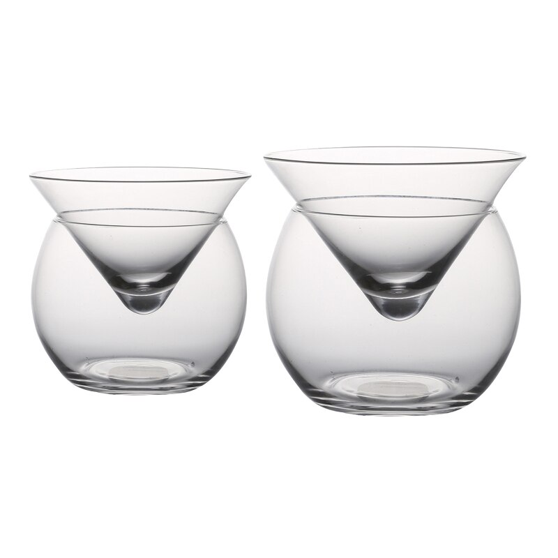 Mix moléculaire, Triangle intercalaire, verre à vin en cristal glacé, pour Cocktail, Mar G32A