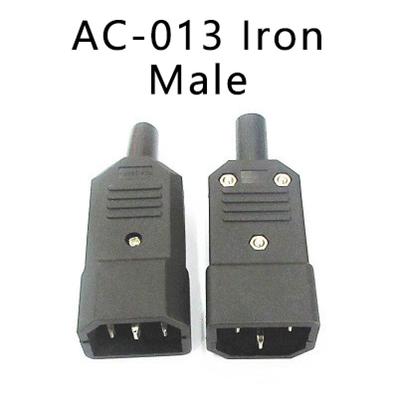 AC-01 IEC320 C14 C13 Fuse switch three-hole power cord charging plug male and female socket AC Power Panel Socket: size 16