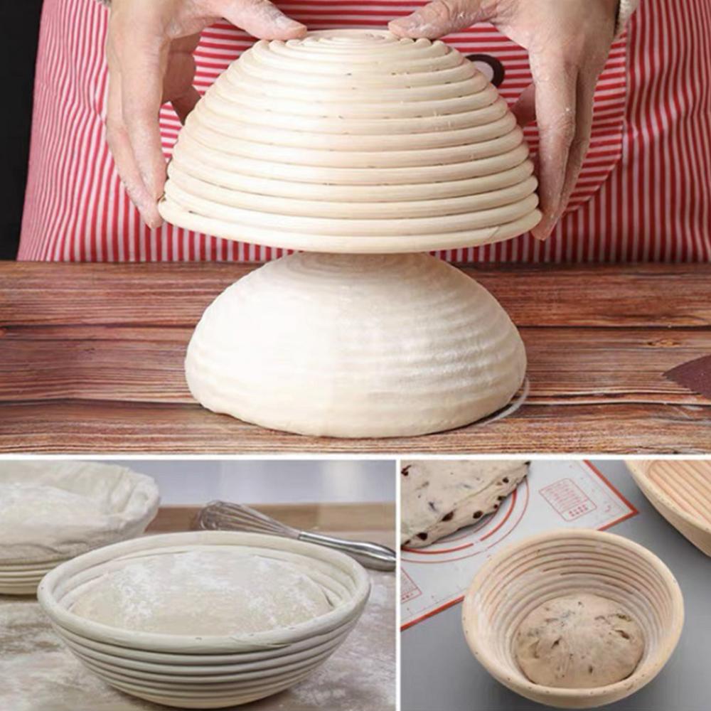 Oval Round Triangle Rattan Bread Proofing Basket Fermentation Rattan Basket Country Baguette Proofing Proving Basket with Cover