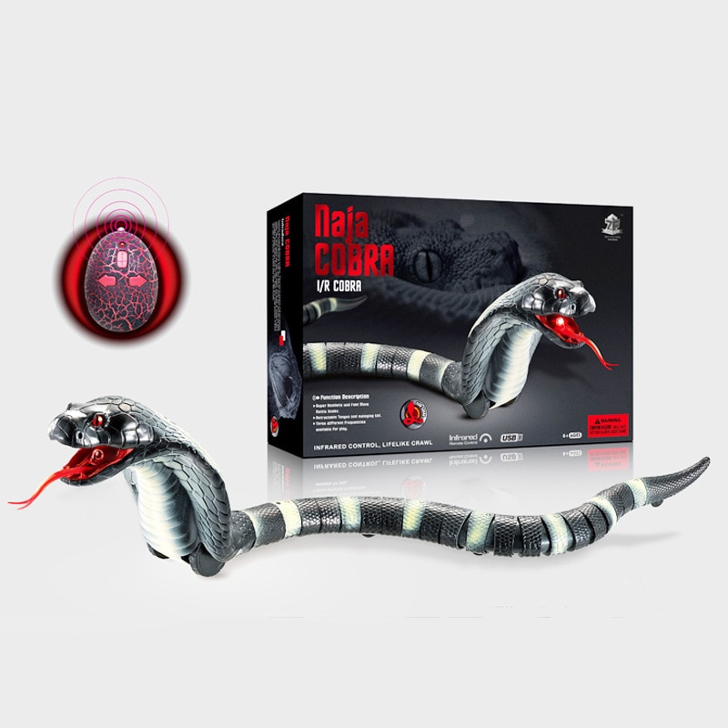 RC Snake Control remoto serpiente electrónica juguetes serpiente simulada inalámbrica novedad juguete niño Halloween Cobra rey