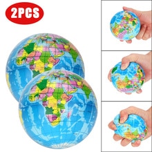 Squishy Speelgoed Langzaam Stijgende 2 PCS Stress Wereldkaart Jumbo AntistressBall Atlas Globe Palm Bal Planeet Aarde Bal voor Kids