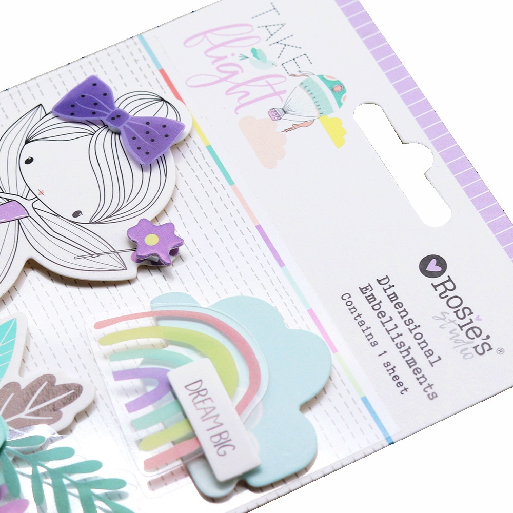 CRZCrafter Dimensional 3D Stickers Paper & Plastic Embellishments Self-Adhesive For Scrapbooking Cardmaking Journal Decorations