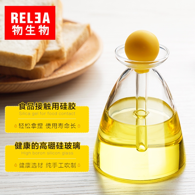 Squeeze Soy Sauce Vinegar Olive oil Cruet jar Crystal glass precision kitchen sauce pot Borosilicate glass Seasoning bottle