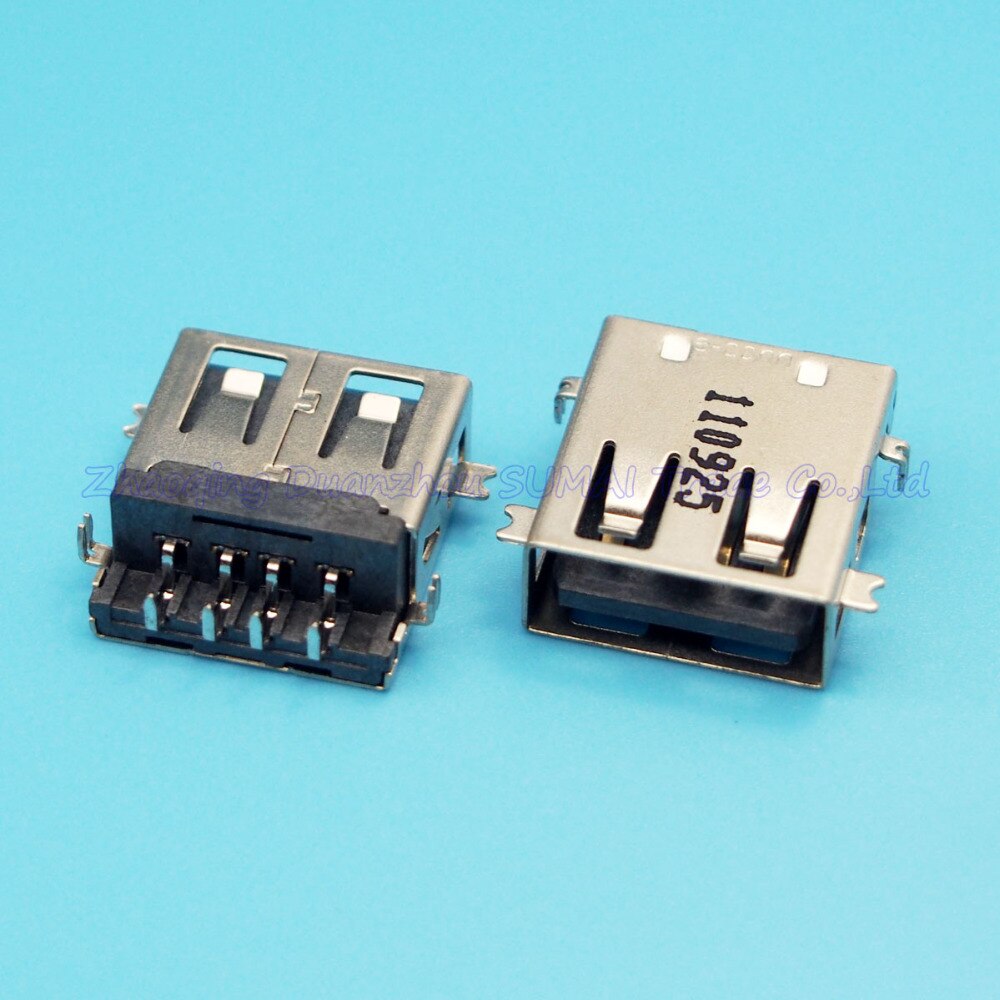 10pcs/lot 2.0 USB Jack,4P USB 2.0 Charging port Connector female socket