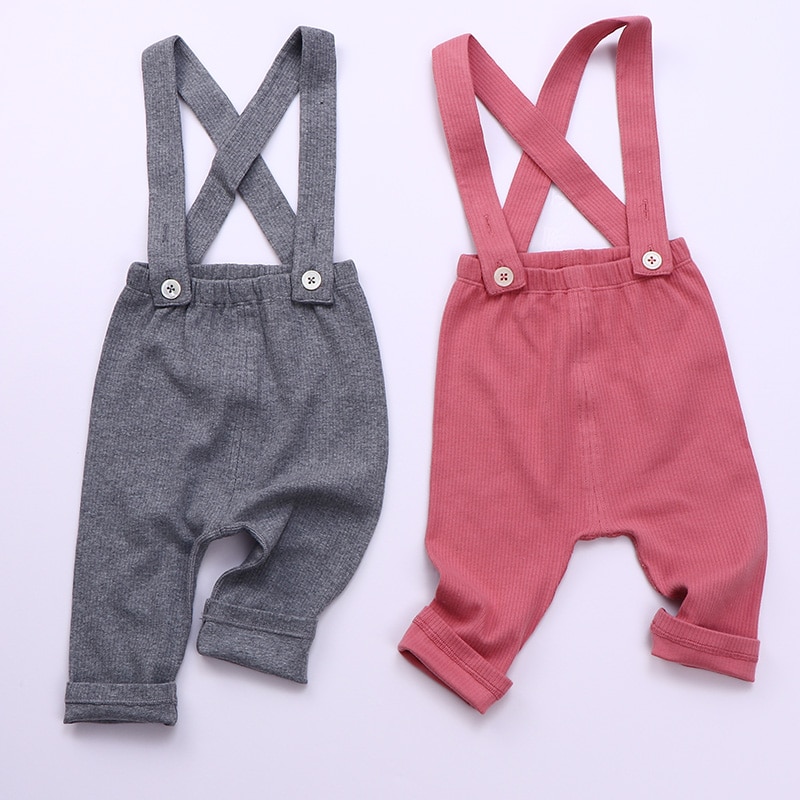 Baby latzhose baumwolle rippen säugling Gamaschen Baby neugeborenen jungen mädchen hosen Baby kleidung frühling/herbst Baby niedlich hosen