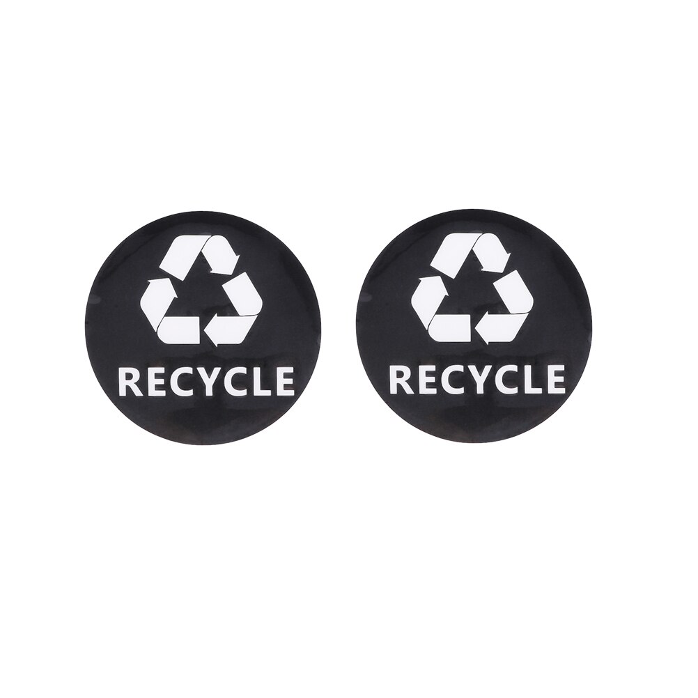 4 STUKS PVC Vuilnisbak Prullenbak Recycle Symbool Stickers Waterdicht Window Car Truck Recycle Mark Stickers
