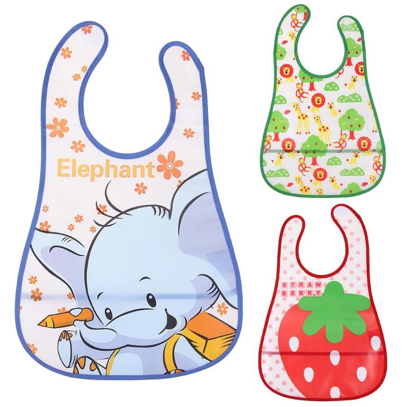 Cartoon Baby Feeding Cloth Towels EVA Waterproof Lunch Feeding Bibs for Newborn Apron Baby Burp Cloths Kids Feeding Accessories