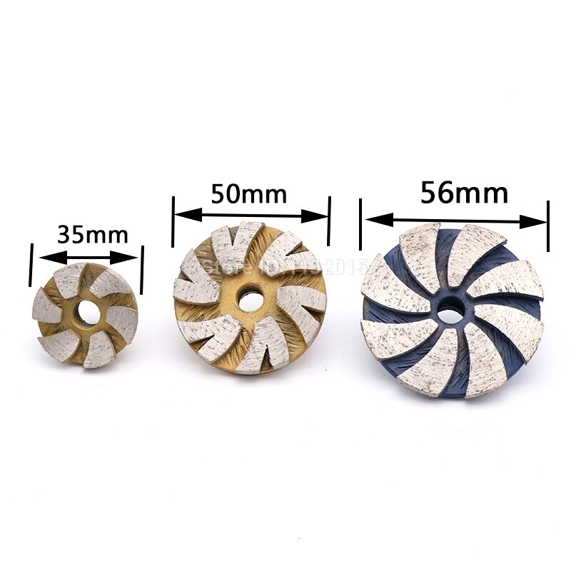 1 stk 35/50/60mm diamant tør slibeskive skive skål form beton murværk granit marmor sten vinkelsliber dedikeret værktøj