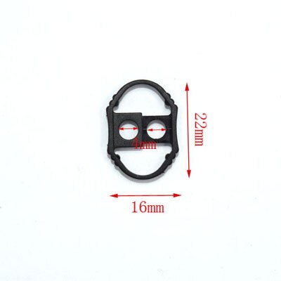 Beam rope clamp Cord Slider Drawstring Plastic Rope Clamp Cord Lock Symmetrical Stopper Black Spring buckle: 10pcs / Style2