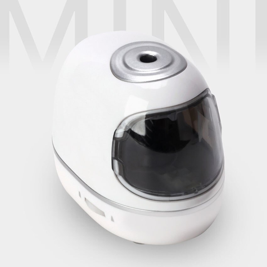 Children Kids Pencil Sharpener Nib Adjustable Electric Pencil Sharpeners School Students Automatic Sharpener Machine Supplies: White