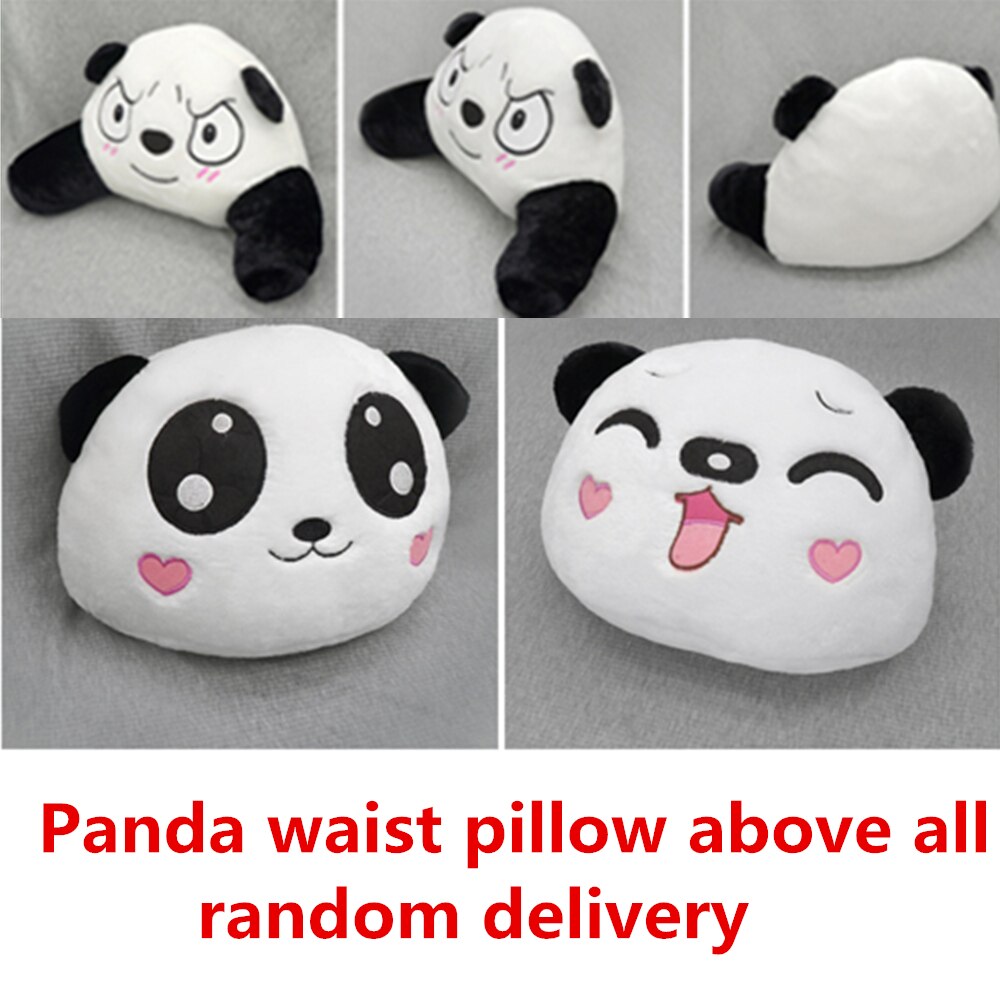 Myhung Panda Car Back Pillow Auto Seat Supports Cotton Cushion lumbar Back Waist Butt Head Soft Pillows: Panda support