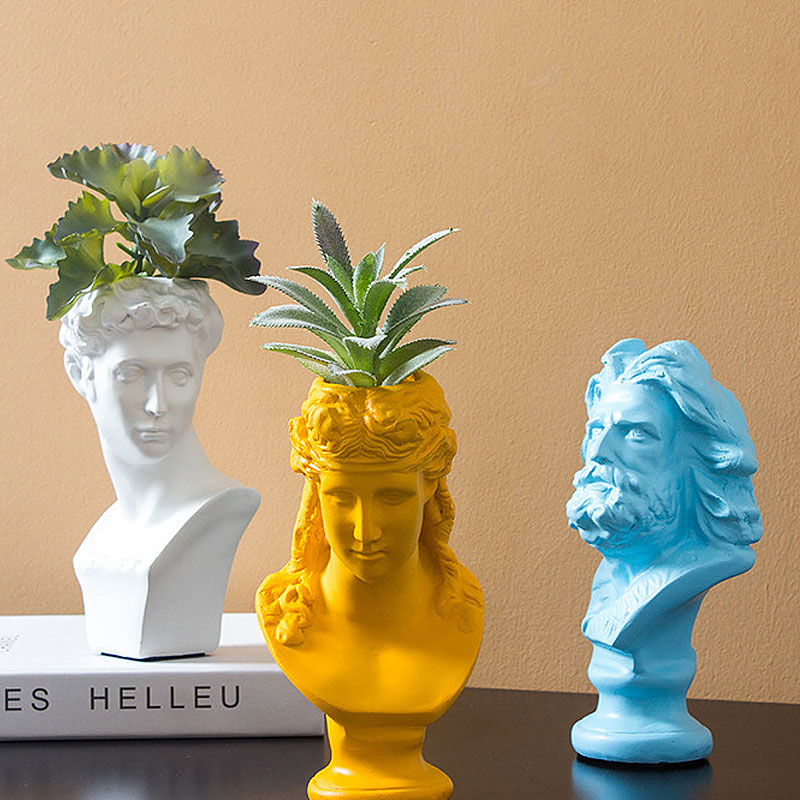 Venus Model Flowerpot Desktop Simulation Flower Arrangement Container Resin Model Handmade Artist Home Decoration