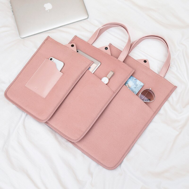 Moda teczki duża pojemność torba na laptopa dokument podróży Ipad Notebook organizator etui Tablet przechowywania ochrony torebka