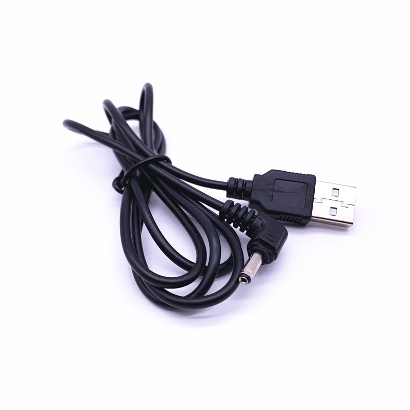 USB 2.0 Man Naar Haaks 90 Graden 3.5mm 1.35mm DC Stekker Barrel 5v Kabel Wit /zwart: balck