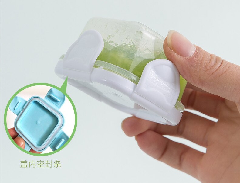 Cajas de almacenamiento de alimentos para bebés, vajilla de Color caramelo para niños, caja sellada, contenedores de comida para bebés, tazas reutilizables con bandeja, 6 unids/lote