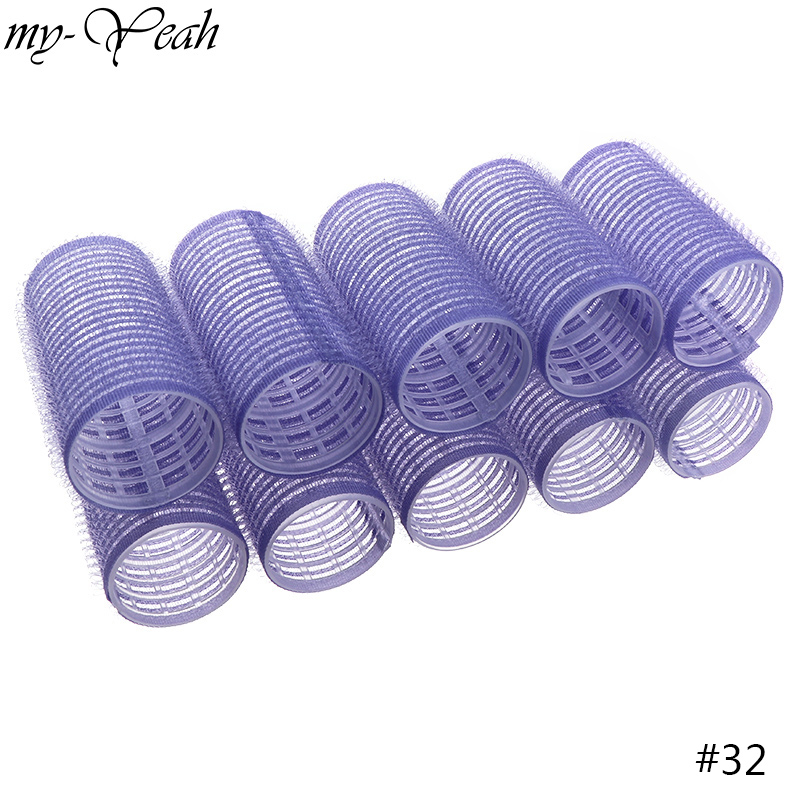 10pcs/Lot Different Size Self Grip Hair Rollers Magic Curlers DIY Home Use Hairdressing Roller Hair Styling Tool DIY Home: 30mm