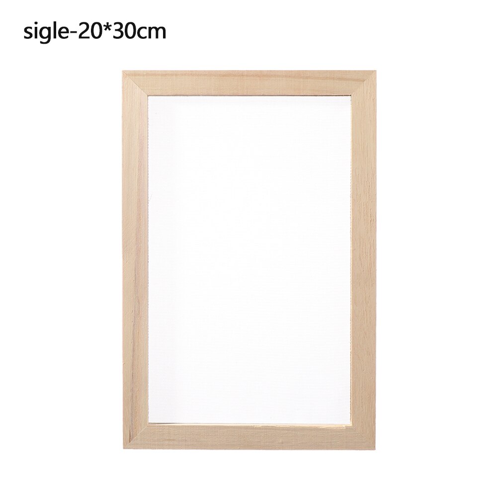 9 Size Paper Making Mould Frame DIY Papermaking Paper Making Screen Learning Wood Handcraft Wooden Mesh Mold: sigle-20x30cm