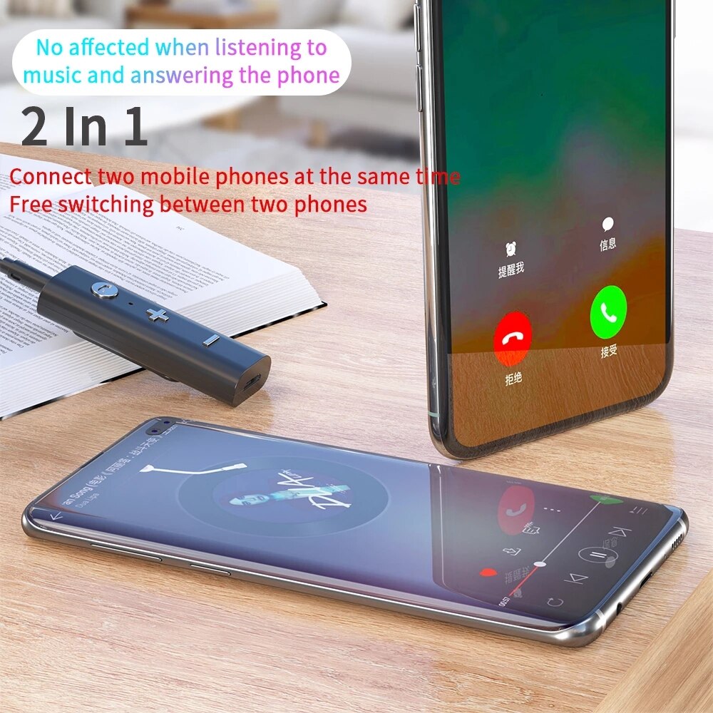 Essager Bluetooth 5.0 Receiver Wireless Adapter For 3.5mm Jack Earphone Speaker Headphones Bluetooth Aux Audio Music Transmitter