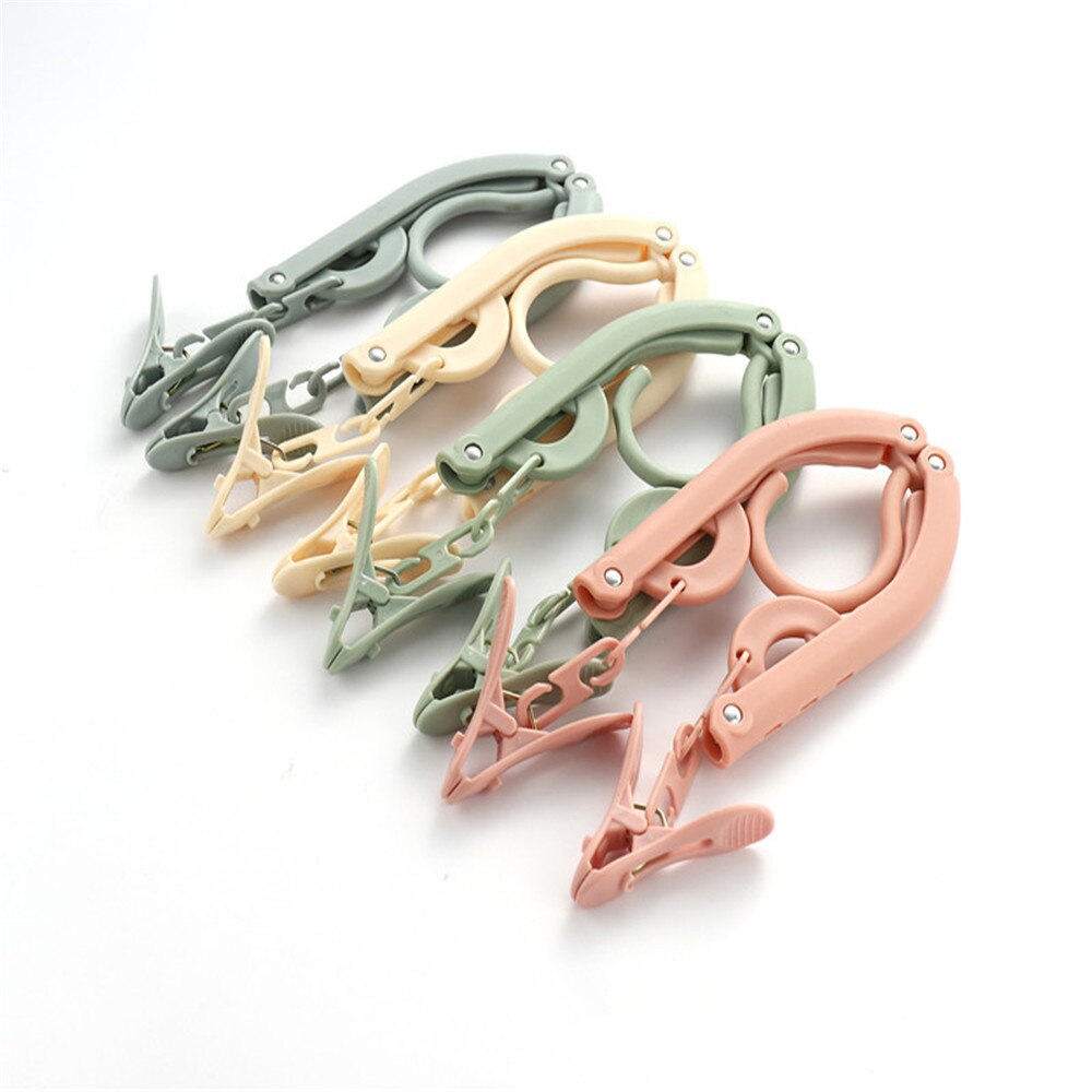 Plastic Portable Bathrooms Cloth Hanger Rack Travel Folding Hangers Clothes Drying Rack Home Storage Hangers