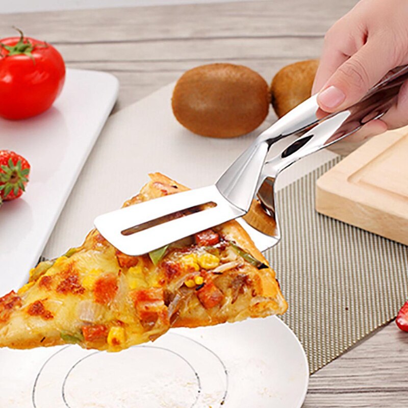 Pala para freír de acero inoxidable, palas para pescado frito, Pizza, carne, para el hogar, cocina, panquecas, sartén, pala, tenedor, herramienta