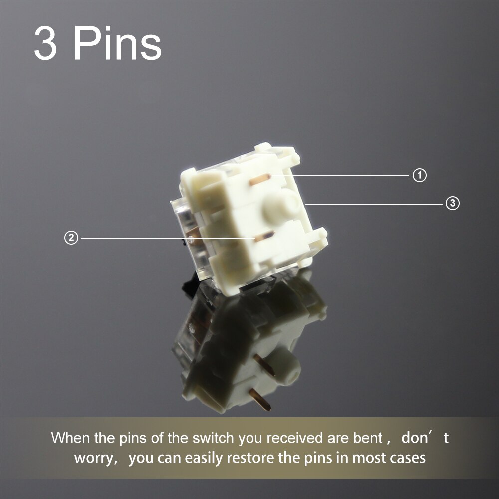 KKG cichy przełącznik do klawiatury mechanicznej 60gf MX liniowe przełączniki dotykowe Clicky 3Pin gry mechaniczne przełączniki w klawiaturze
