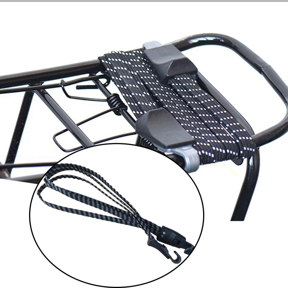 MTB Bike Luggage Carrier Retractable Elastic Band Bicycle Cargo Racks Tied Rubber Straps Rope/Suitcase Band with Plastic hooks