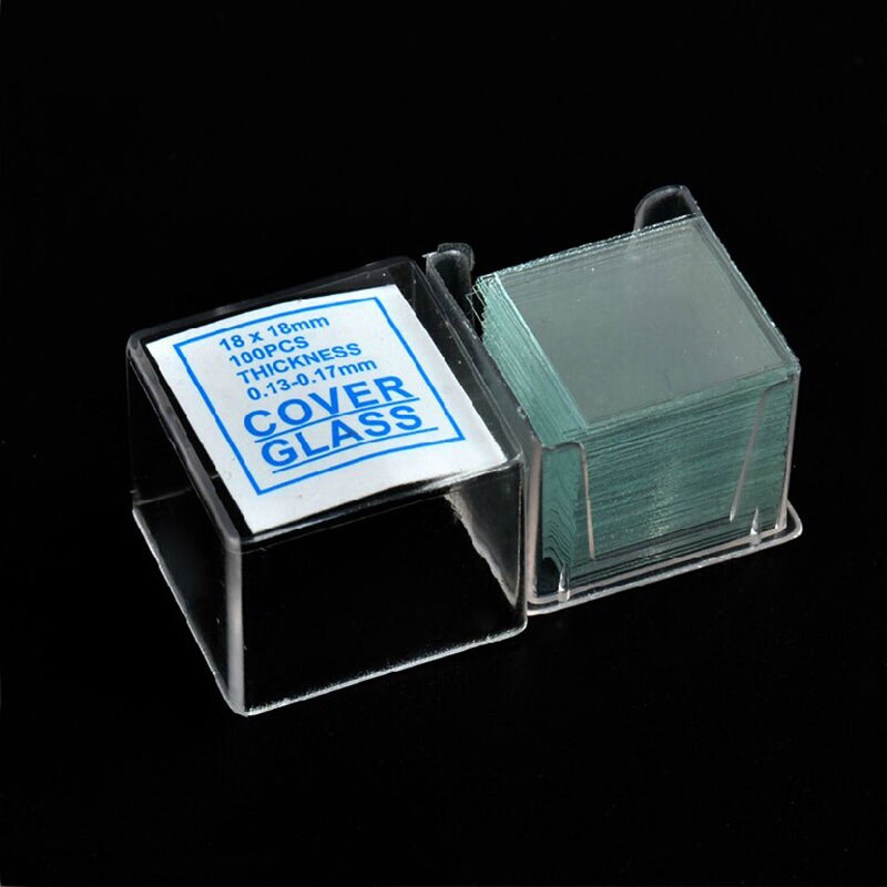 Microscope Glass Slide Cover Slips Blank Slides Microscope Accessories 100pcs 18x18mm 20x20mm 22x22mm 24x24mm