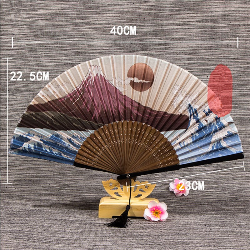 1 kpl vintage silkki taittuva viuhka kiinalainen japanilainen tupsu bambu tanssi käsiviuhka kodinsisustus koristeet askartelu