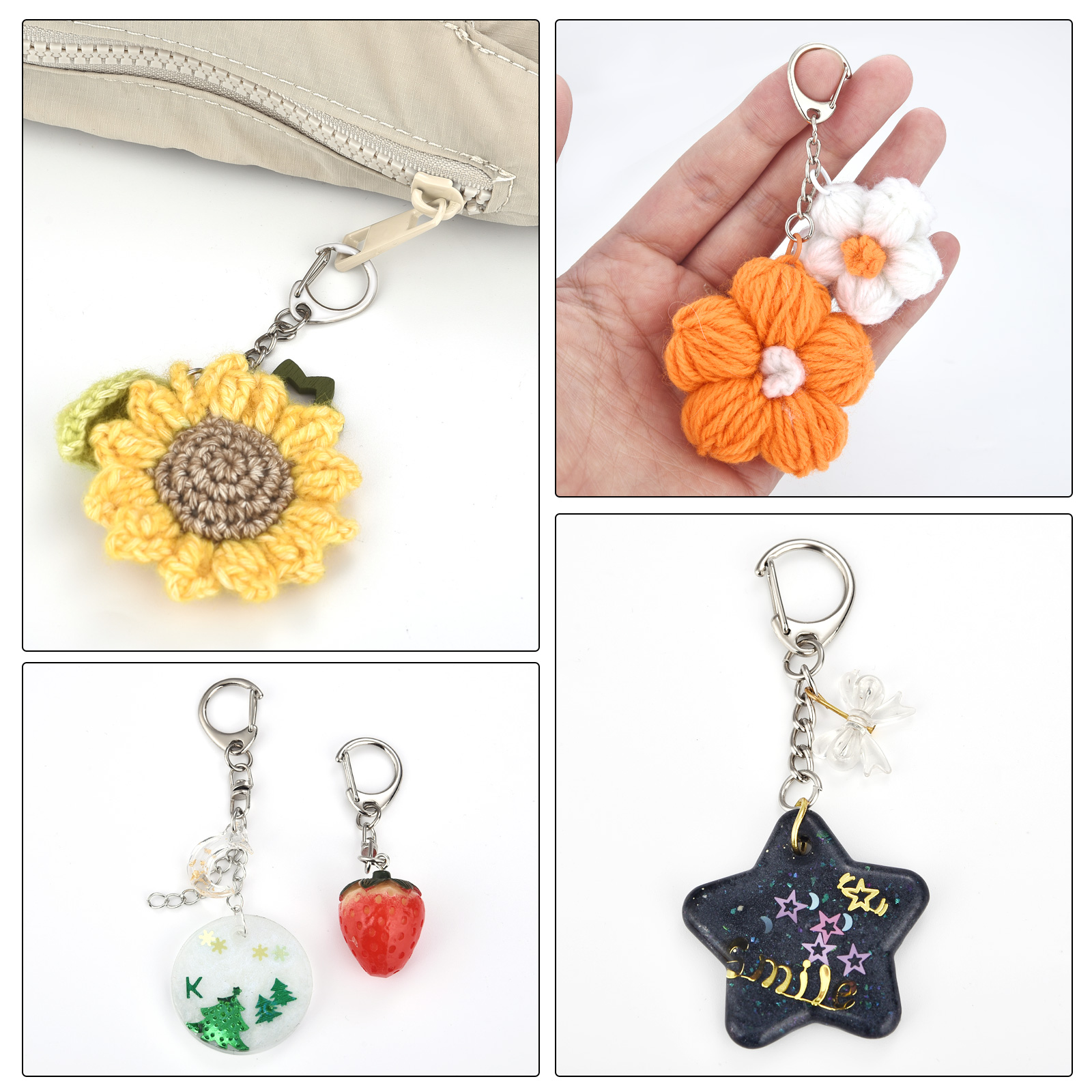 5/10 Stuks Karabijn Sleutelhanger Sleutelhanger C Vorm Sluitingen Connector Haak Voor Diy Sieraden Maken Vinden Sleutelhanger accessoires