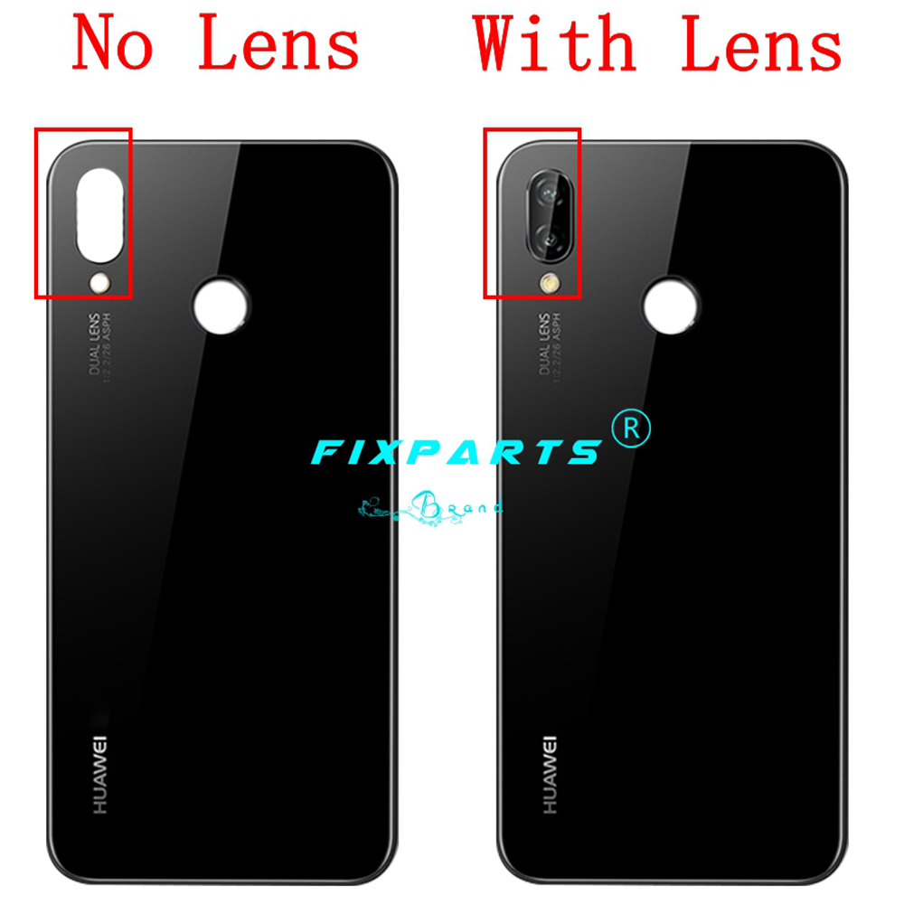 Origina Voor Huawei P20 Lite Back Battery Cover Achter Glas Panel Deur Behuizing Case Huawei P20 Lite Batterij Cover + camera Lens