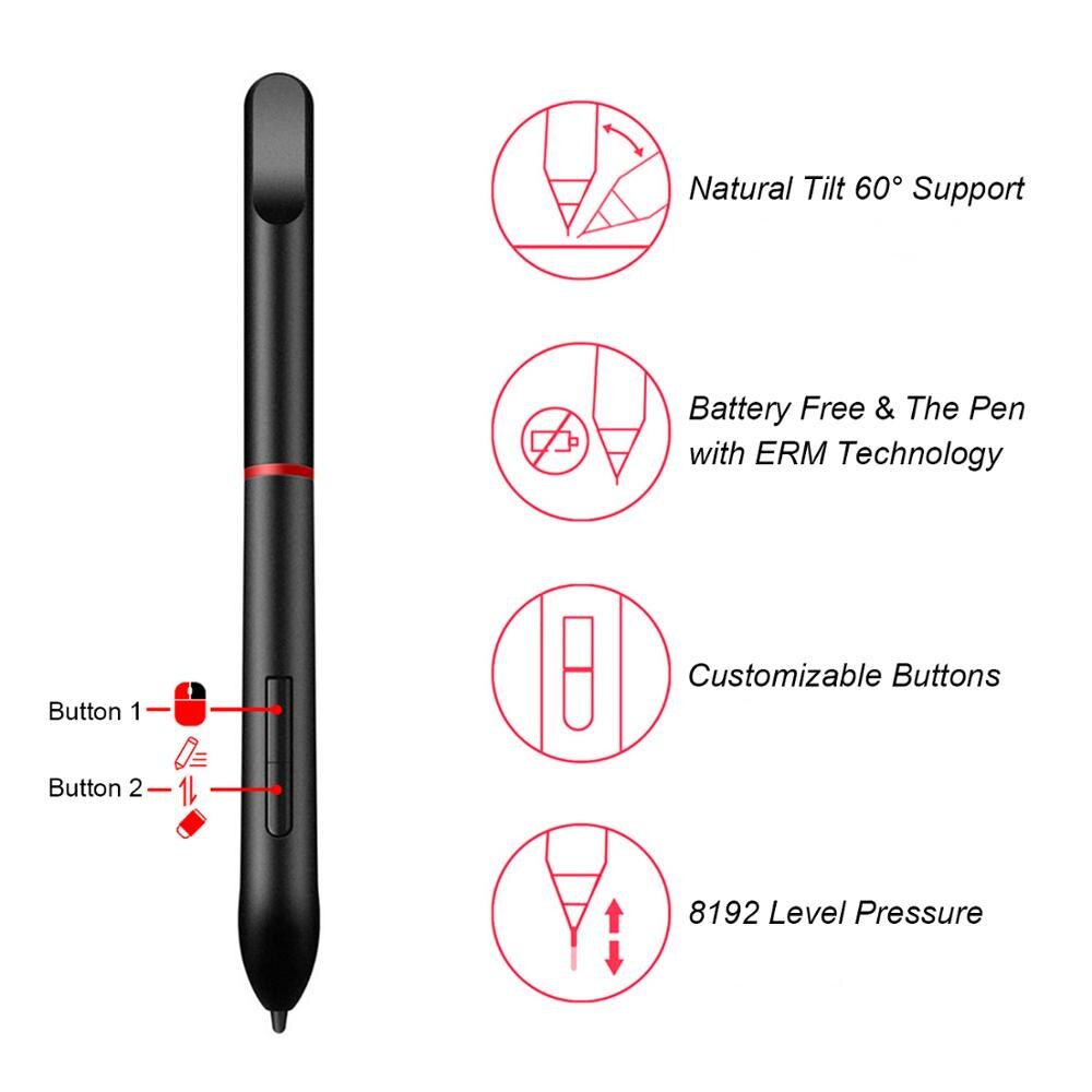 8162 level 266PPS 10 inch digital tablet hand-painted tablet computer drawing board animation PS electronic mouse