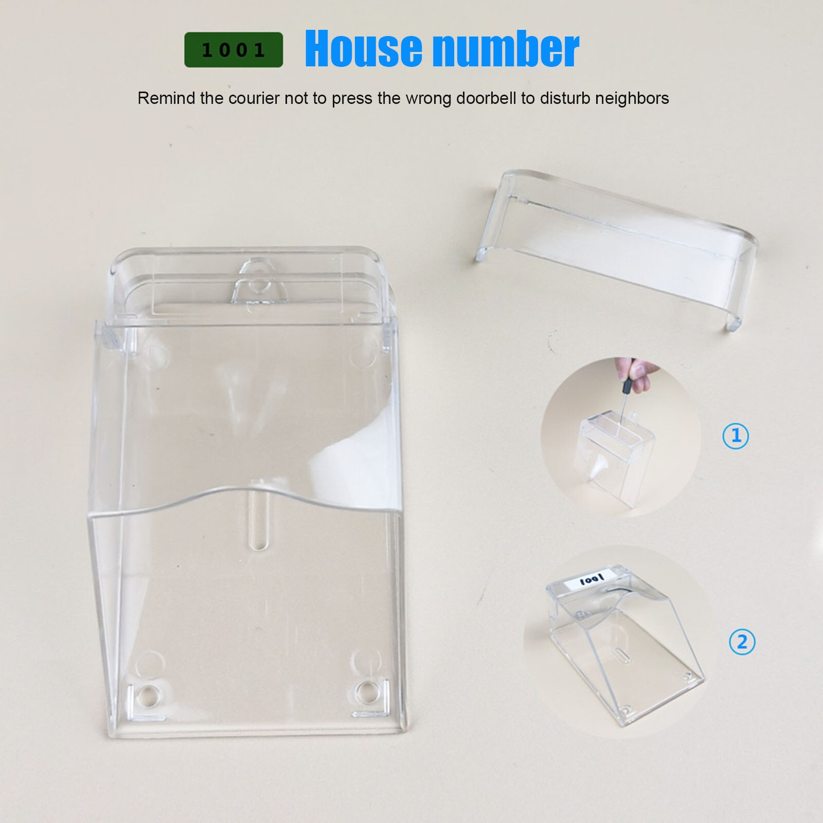 Cubierta transparente para timbre de puerta exterior, cubierta impermeable para timbre inalámbrico, transmisor de montaje en pared, suministros @ LS