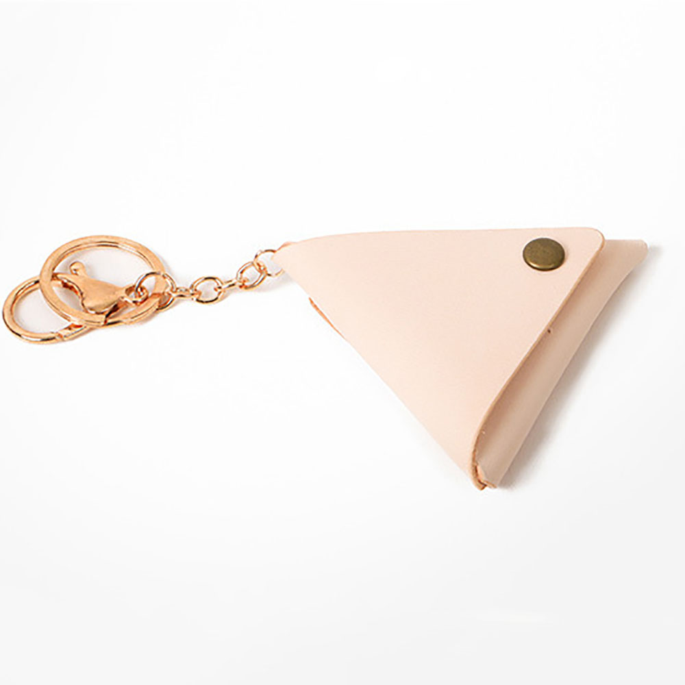 Lychee vida triangular en forma de monedero patrón de costura de cuero acrílico plantilla DIY hecho a mano leatcraft suministros
