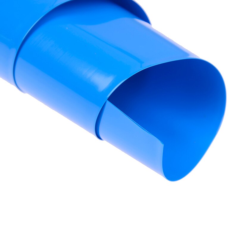 Gaine Thermorétractable PVC 70mm Plat - 5,5m Longueur Bleue Pour Batterie 18650