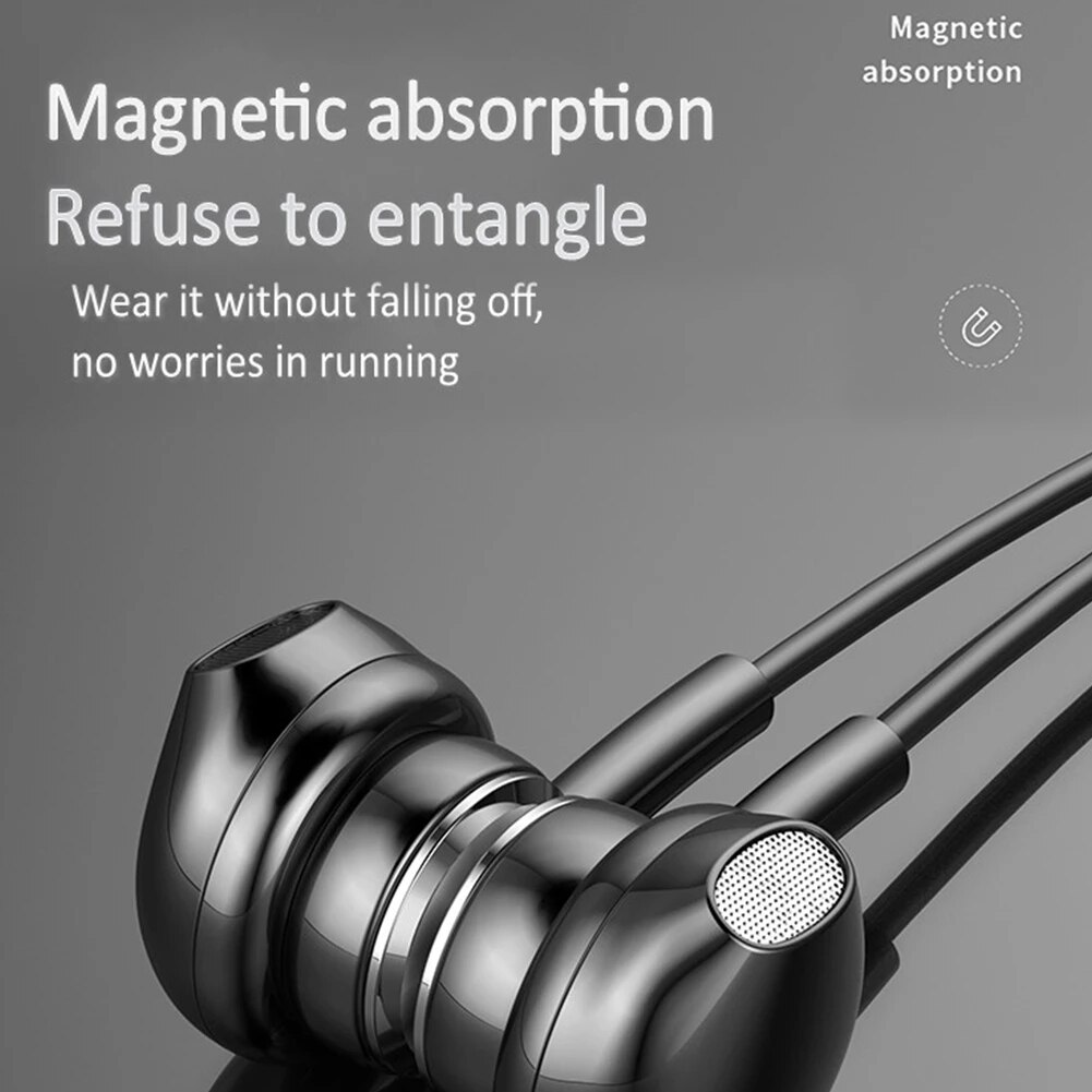 Magnetische Draadloze Bluetooth Koptelefoon Muziek Hoofdtelefoon Telefoon Nekband Sport Oordopjes Oortelefoon Met Microfoon Voor Iphone Samsung Xiaomi