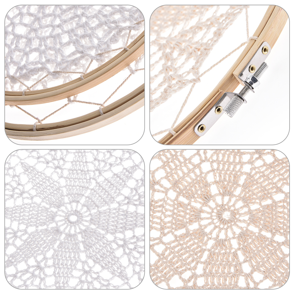 Dream Catcher Set para DIY, grande Doily Lace, fundo do casamento, decoração do quarto, Dreamcatcher anexo, Reve, 1 conjunto