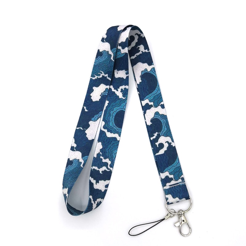 Hokusai Wellen Nacken Gurt Schlüsselband Für Schlüssel Ich würde Karte Nacken Gurt praktisch Riemen USB Abzeichen Halfter Schlüsselanhänger Hängen Seil lanyards