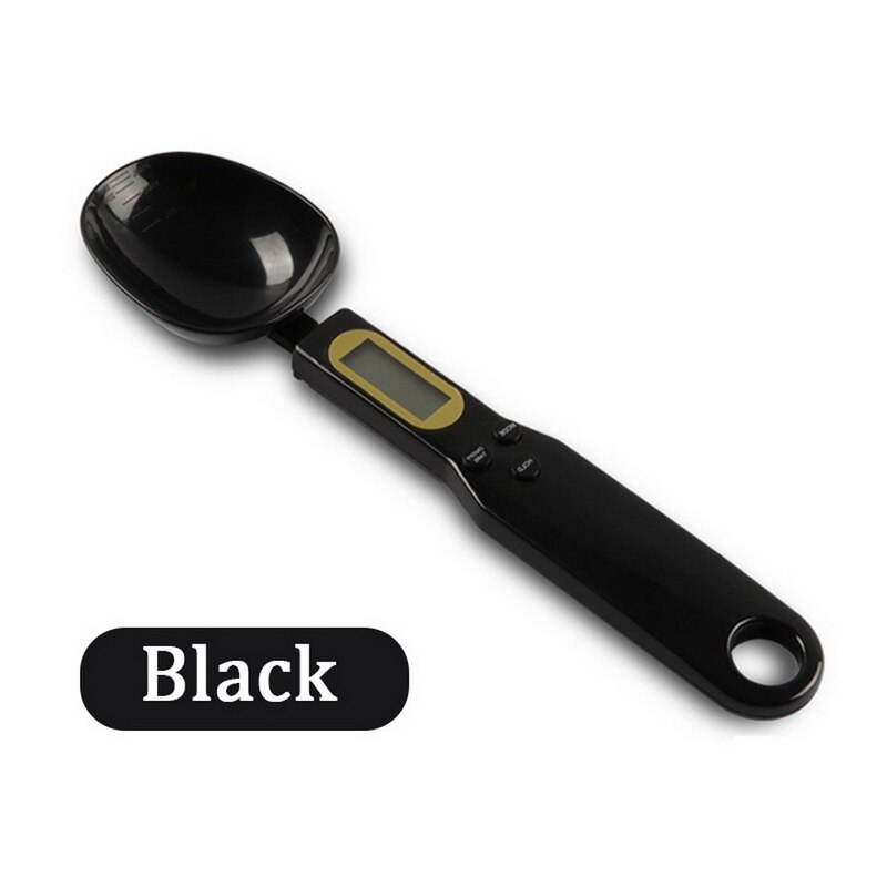 500g 0,1g capacidad café té balanza electrónica Digital cuchara medidora de cocina Dispositivo de pesaje pantalla LCD CookingNew: black 500g 0.1g