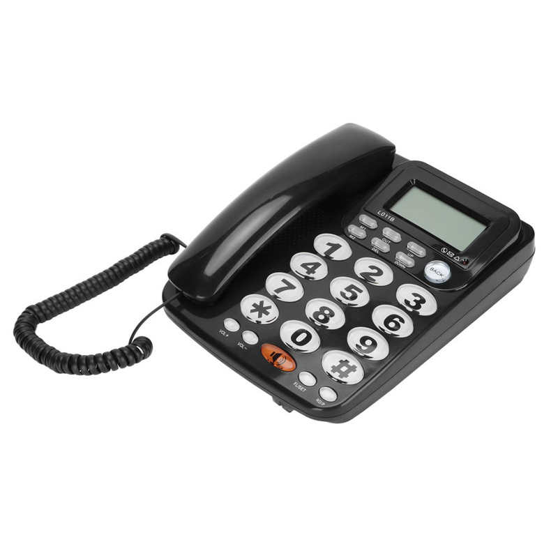 Home Office Landline Phone Desktop Corded Fixed Telephone with Caller ID Display Hands Free Call for Hotel Home Office Use