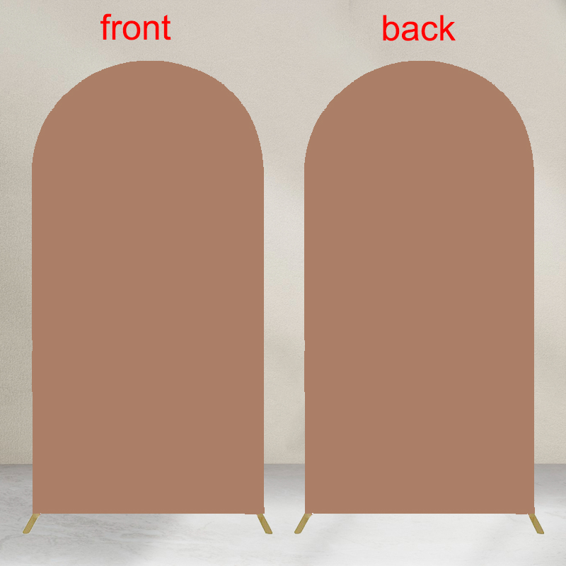 Double Sided Arch Backdrop Cover available in 15 colors Suitable for 4 different arch backdrop stands Made of elastic fabric: Chocolate