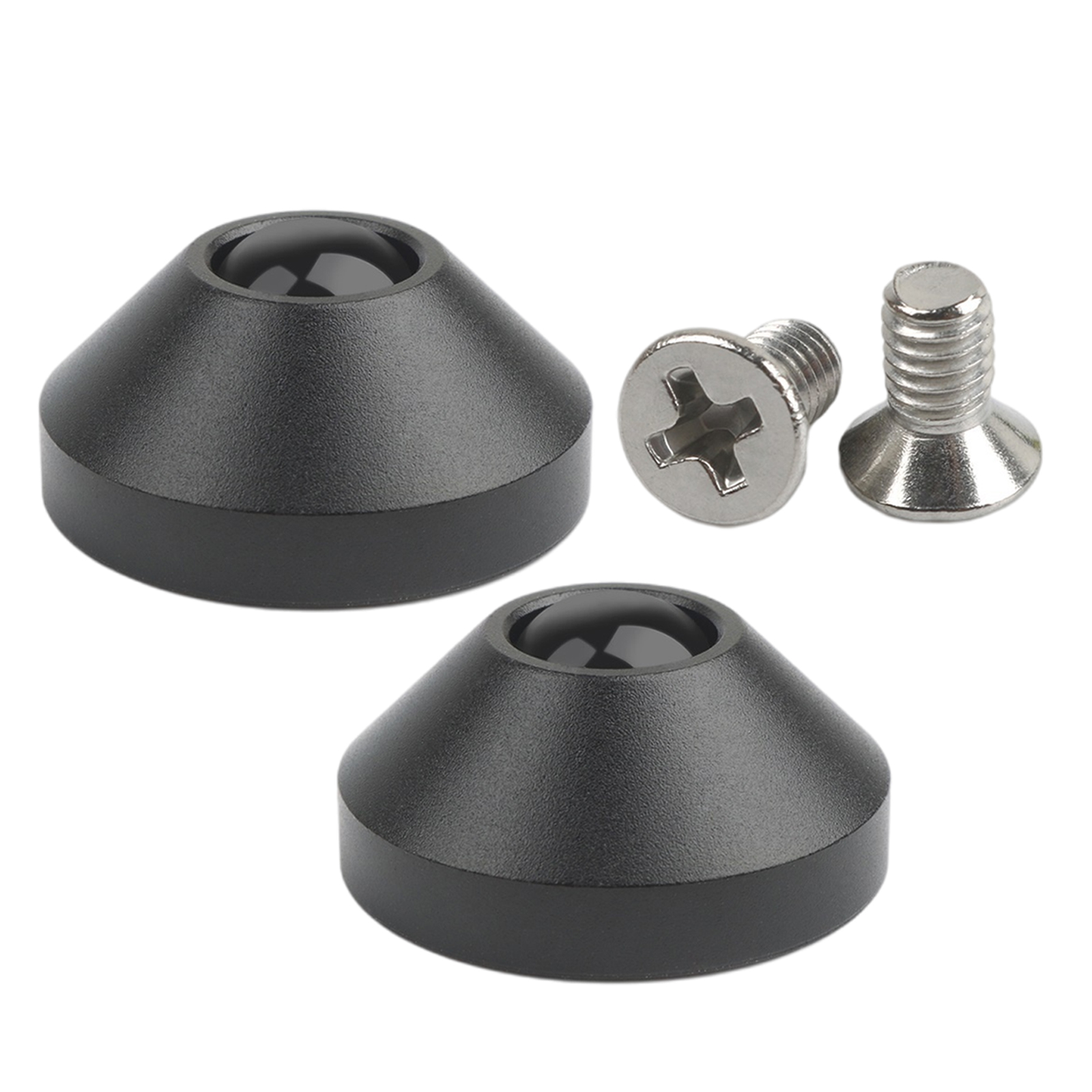 2Pcs Mechanical Keyboard Cone Feet Aluminum Alloy, Premium Material: black