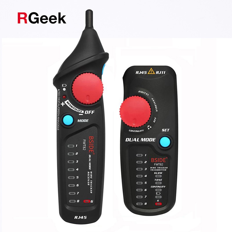 FWT82 RJ11 RJ45 Cat5 Cat6 Telephone Wire Tracker Tracer Toner Ethernet LAN Network Cable Tester Detector Line Finder