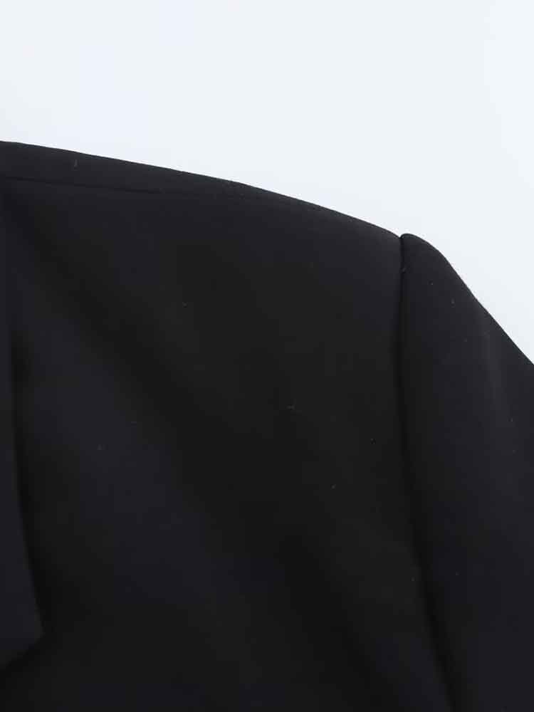 Neue europäische und amerikanische Damenbekleidung. Einfache und vielseitige zweireihige, lockere Freizeitanzugjacke