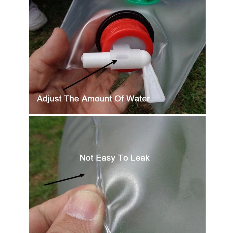 20L Outdoor Foldable Folding Collapsible Transparent Drinking Water Bag Car Water Carrier Container Drinking Water Storage Bags