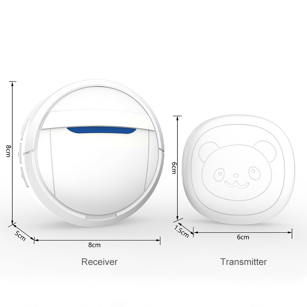 Pet Dog Training Wireless Door Bell Dog Doorbell 1 Receiver & 2 Transmitters Smart Door Bell